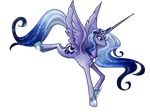  alicorn blue_hair cutie_mark equine female feral friendship_is_magic hair hasbro horn horse ladyamaltea mammal my_little_pony pegacorn plain_background pony princess_luna_(mlp) solo tail transparent_background winged_unicorn wings 