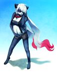  clothed clothing falvie female hair mammal necklace panda red_eyes shalinka_(character) skimpy solo standing white_hair 