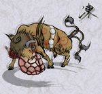  kuuneru no_humans okami ookami_(game) parody pokemon pokemon_(game) simple_background tauros 