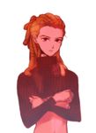  dreadlocks genderswap hairlocs inazuma_eleven inazuma_eleven_(series) kidou_yuuto shirt_lift sweater turtleneck 