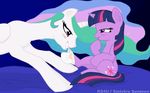  alicorn bri-sta cutie_mark duo equine female feral friendship_is_magic hair hasbro horn horse ks4u mammal my_little_pony pegacorn plain_background princess princess_celestia_(mlp) royalty sinistra-sundown socks twilight_sparkle_(mlp) unicorn winged_unicorn wings 