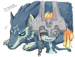  animal artist_request blue_eyes fang helmet imp link link_(wolf) midna pointy_ears red_eyes smile the_legend_of_zelda the_legend_of_zelda:_twilight_princess wolf 