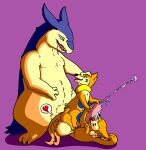 absurd_res ambiguous_gender anal animal_genitalia balls balls_on_back big_balls big_penis blue_body bodily_fluids buizel cock_sandwich cream_belly cum cum_on_face cum_string cumshot ejaculation erection feral flygon_(artist) foursome generation_2_pokemon generation_4_pokemon genital_fluids genitals group group_sex hand_on_balls hand_on_head head_on_balls hi_res hug huge_balls huge_penis hugging_another hugging_penis licking licking_cum looking_back male male/male mammal mustelid nintendo oral orange_body penis pokemon pokemon_(species) rimming ripparu sex sheath size_difference tongue typhlosion