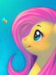  bee equine female fluttershy_(mlp) friendship_is_magic guttyworks hasbro horse insect mammal my_little_pony pony solo 
