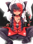  bad_id bad_pixiv_id black_end black_legwear breasts cleavage collar medium_breasts pantyhose personification red_eyes solo ultra_series ultraman_leo_(series) umitsuki 