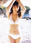  asian beach bikini highres michishige_sayumi navel panties photo real swimsuit underwear white_panties 