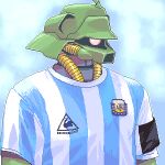  argentina char&#039;s_counterattack commentary_request diego_maradona geara_doga gundam lowres machinery matagitii mecha mecha_focus mobile_suit oekaki one-eyed parody pun robot science_fiction soccer sportswear 