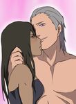  akatsuki_(naruto) blush couple dark_skin genderswap hidan kakuzu long_hair naruto naruto_shippuuden sare415 short_hair smile 