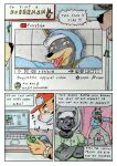 absurd_res anthro barazoku bear beard bearded biceps black_body black_fur black_nose blue_clothing blue_eyes blue_hoodie blue_topwear bottomwear brown_eyes bulge canid canine canis chain_necklace clock clothed clothing comic comic_panel compact_disc concert cover crossed_arms dashthefox dialogue dobermann domestic_dog electronics english_text facial_hair felid footwear fur green_clothing green_shirt green_topwear grey_bottomwear grey_clothing grey_pants hat headgear headwear hi_res hiphop hoodie jewelry looking_at_viewer male mammal manly microphone multicolored_body multicolored_fur muscular muscular_anthro muscular_male music music_player music_video musical_note musical_symbol musician necklace notebook orange_body orange_fur pantherine pants pinscher rapper red_clothing red_hat red_headwear sharp_teeth shirt shoes singing sound speech_bubble spotlight stage stage_lights symbol teeth text tiger tongue tongue_out topwear traditional_media_(artwork) urban watch white_clothing white_footwear white_hat white_headwear white_shoes wristwatch