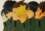  aburame_shino akimichi_chouji black_hair blonde_hair blue_eyes brown_hair facial_mark fang group_picture group_profile headband highres inuzuka_kiba lineup male_focus multiple_boys naruto naruto_(series) naruto_shippuuden profile rock_lee sai_(naruto) uzumaki_naruto vest whisker_markings yuhka 