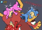 anal anal_penetration anthro avian balls banjo-kazooie big_balls bodily_fluids breegull cum cum_inside egg female feral gangbang genital_fluids genitals group group_sex impregnation jinjo kakroon kazooie levitation magic male male/female oral oral_penetration penetration rareware sex small_guy_big_penis triple_penetration vaginal vaginal_penetration