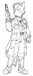  canine clothing coat fox fox_mccloud gun male mammal nejinoki nintendo pants ranged_weapon sketch solo star_fox tail video_games weapon 