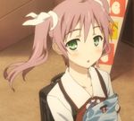  backpack green_eyes mayo_chiki! pink_hair twintails usami_masamune 