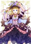  bad_id bad_pixiv_id blonde_hair blue_eyes copyright_request dress endos gem hat long_hair open_mouth solo twintails 