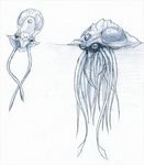  creepy jellyfish marine nintendo pok&#233;mon pok&eacute;mon sketch tentacles tentacool tentacruel unknown_artist video_games 
