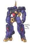  2016 barzam clenched_hands colored_lineart commentary_request dated exposed_internal_machinery gundam korean_commentary mecha mecha_focus mobile_suit no_humans one-eyed original redesign robot science_fiction signature sketch titans_(gundam) white_background z006 zeta_gundam zeta_gundam_define 