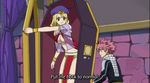  animated animated_gif blonde_hair bodysuit breasts bunny_girl cleavage cosplay cosplaying fairy_tail gif heart inertube innertube japanese_clothes karate_chop karate_chopped kimono laughing lowres lucy_heartfilia natsu_dragneel o.o o_o red_hair subtitled swimsuit yukata 