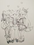  2025 aged_up anthro arm_grab armlet bedroom_eyes bent_arm big_breasts big_eyes biped blush blush_lines boots bottomwear bracelet breasts buckteeth canid canine cheek_markings cheek_tuft clothed clothed_anthro clothed_female clothed_male clothing cosplay crossover crossover_cosplay curled_tail curved_eyebrows dipstick_tail domestic_cat dress ear_piercing ear_ring eyebrow_through_hair eyebrows eyelashes facial_markings facial_tuft fangs felid feline felis female fingers footwear fox front_view fully_clothed fully_clothed_anthro fully_clothed_female fully_clothed_male fur fur_tuft greyscale grin group hair half-closed_eyes harem_pants head_markings head_tuft headgear headkerchief headwear heart_symbol hi_res high_heeled_boots high_heels humanoid_hands iris jewelry kerchief legend_quest legs_together leo_san_juan long_eyelashes long_hair looking_at_another looking_at_partner looking_at_viewer male male/female mammal marcella_(legend_quest) markings mitzi_(ajmarekart) monochrome murphy_(ajmarekart) murphy_and_mitzi narrowed_eyes no_pupils open_clothing open_mouth open_smile open_topwear open_vest pants piercing pikapika212 plantigrade pointy_ears prick_ears ring_piercing rodent round_ears sciurid seductive shirt shoes short_hair smile smiling_at_another smiling_at_partner snout standing straight_hair straight_legs tail tail_markings tank_top teeth teodora_vicenta_de_la_purisima_concepcion_de_la_inmaculada_trinidad_villavicencio thick_thighs thin_eyebrows tongue topwear traditional_media_(artwork) translucent translucent_hair tree_squirrel trio tuft vest vivian_(ajmarekart) waistband wide_hipped_anthro wide_hipped_female wide_hips 