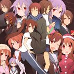  asahina_mikuru book brown_hair female gray_hair grey_hair koizumi_itsuki kyonko long_hair male multiple_persona nagato_yuki orange_hair ponytail short_hair suzumiya_haruhi suzumiya_haruhi_no_shoushitsu suzumiya_haruhi_no_yuuutsu 