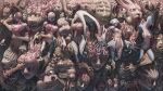  5girls 6+others angel_at_dusk biopunk body_fur body_horror brain breasts carapace creature exposed_brain extra_eyes glasgow_smile groping helmet horror_(theme) large_breasts multiple_girls multiple_others nipples official_art red_eyes teeth tentacle_hair tentacles toguromaki_kumoyuki 
