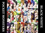  6+girls adeku_(pokemon) aloe_(pokemon) araragi_(pokemon) araragi_papa arty_(pokemon) beard bel_(pokemon) blonde_hair blue_eyes card cattleya_(pokemon) cheren_(pokemon) copyright_name corn_(pokemon) cowboy cowboy_hat dent_(pokemon) dicembre04 elite_four english everyone facial_hair fingerless_gloves fingernails flower fuuro_(pokemon) geechisu_(pokemon) giima_(pokemon) glasses gloves green_hair grey_eyes grin gym_leader hachiku_(pokemon) hair_flower hair_ornament hairband hairclip hat highres holding holding_card holding_poke_ball iris_(pokemon) kamitsure_(pokemon) kudari_(pokemon) looking_at_viewer makomo_(pokemon) mask multiple_boys multiple_girls n_(pokemon) nobori_(pokemon) pen pod_(pokemon) pointing poke_ball poke_ball_theme pokedex pokemon pokemon_(game) pokemon_bw red_eyes red_hair renbu_(pokemon) shaga_(pokemon) shikimi_(pokemon) smile touko_(pokemon) touya_(pokemon) triplets western yacon_(pokemon) 