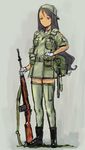  battle_rifle coh dark_skin gun k.y. m14 military rifle thighhighs vietnam weapon 