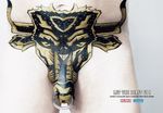  advertisement balls bodypaint bovine bull condom english_text genital_piercing human looking_at_viewer male navel penis penis_piercing photo piercing plain_background prince_albert ring unknown_artist white_background 