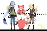  1girl 2boys boy female girl kagamine_len kaito male multiple_boys nekomura_iroha vocaloid 