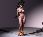  anthro avian big_breasts bird breasts camel_toe feathers female nipples pussy solo vic34677 