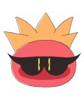  1girl artist_name ashley_(warioware) headband highres monster_girl orange_headband simple_background slime_(substance) slime_girl solo warioware wubba_(mario) yellow_eyes 