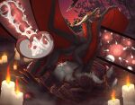 absurd_res bodily_fluids candle cannibalistic_tendencies claws cum cum_in_pussy cum_in_uterus cum_inside dragon duo female feral genital_fluids hi_res horn impregnation internal internal_vaginal looking_pleasured lying male male/female multiple_ova mythological_creature mythological_scalie mythology on_back open_mouth outside_sex ovum penetration scalie sex sperm_cell syranoth_emberscale tongue tongue_out umbralant uterus vaginal vaginal_penetration
