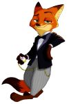 canine clothing disney fox hi_res male mammal nick_wilde simple_background suit watch white_background zigrock001 zootopia 