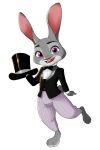  clothing disney female hat hi_res judy_hopps lagomorph magician mammal rabbit simple_background solo suit top_hat white_background zigrock001 zootopia 