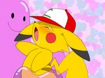 animated ashchu blush ditto hat pikachu pok&eacute;mon 