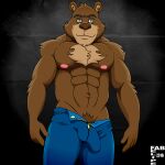 2016 abs anthro bear biped black_eyebrows blue_bottomwear blue_clothing blue_eyes blue_pants bottomwear brown_body brown_fur brown_nose bulge cheek_tuft closed_smile clothed clothing digital_drawing_(artwork) digital_media_(artwork) eyebrows fabfelipe facial_tuft front_view fur fur_tuft head_tuft hi_res inner_ear_fluff male mammal mouth_closed multicolored_body multicolored_fur muscular muscular_anthro muscular_male navel nipples pants pants_only pink_nipples portrait smile solo standing tan_body tan_fur tan_inner_ear tan_inner_ear_fluff three-quarter_portrait topless topless_anthro topless_male tuft two_tone_body two_tone_fur unzipped unzipped_pants whisker_spots zipper
