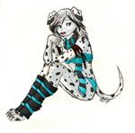  bikini canine dalmatian dog female kararesch scarf skimpy socks tatious 