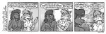 2025 bird_dog bottle brave_new_world_(style_wager) breasts canid canine canis cheek_tuft chest_tuft comic container dialogue domestic_cat domestic_dog duo english_text facial_tuft felid feline felis greyscale half-length_portrait holding_bottle holding_container holding_object hunting_dog mammal monochrome navel nipples nude portrait renna_(ews) sandy_katt setter style_wager text tuft