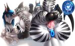 absurd_res alternate_species anthro anus arm_grab balls big_breasts big_butt black_sclera blue_eyes blue_hair bodily_fluids breasts butt butt_tattoo cephalopod cleopatra_la_jauge coleoid cum cum_in_pussy cum_inside digital_media_(artwork) duo ear_piercing erection female female_penetrated fish from_front_position genital_fluids genitals green_eyes gynomorph gynomorph/female hair hi_res huge_breasts humanoid_genitalia hybrid impregnation intersex intersex/female intersex_penetrating karoshi_satan kissing larger_penetrated looking_at_viewer lying marine mating_press mollusk nude ovum ovum_with_heart penetration penile penis piercing pinned platinum_blonde puffy_anus pussy restrained sex shark simple_background size_difference small_dom_big_sub smaller_intersex solo sperm_cell striped_body stripes tail tail_anus tattoo thei&#039;mare thick_tail thick_thighs vaginal vaginal_penetration wrist_grab yuma_(karoshi_satan)