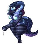 animal_genitalia animal_penis anthro armwear balls big_breasts big_penis bodily_fluids breasts clothing cock_sock com50c elbow_gloves equine_genitalia equine_penis erection eyewear female footwear genital_fluids genitals glasses gloves gynomorph hair handwear hi_res huge_penis huge_thighs intersex legwear nipples penis penis_clothing precum reptile scalie snake socks solo stockings tail thick_thighs thigh_highs