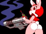  2020 anthro biped breasts butt cherry_bunny cherry_bunny_demon_hunter clothing digital_media_(artwork) facial_markings female female_anthro fur gabs69 gabs_exe69 game_cg game_over_screen gloves_(marking) head_markings lagomorph leg_markings leporid low_res mammal markings mask_(marking) multicolored_body multicolored_fur panties pink_body pink_fur pixel_(artwork) rabbit smile solo two_tone_body two_tone_fur underwear white_body white_fur xylas 