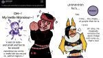 2025 absurd_res anthro bat bear beret blarf022 blarf_(blarf022) brown_body brown_fur clasped_hands clothing crossed_arms dialogue duo_focus english_text fangs female female_focus fur group happy hat headgear headwear hi_res honduran_white_bat humanoid kinx_(blarf022) leaf-nosed_bat male mammal microbat open_mouth open_smile q&amp;a sherry_bear_(blarf022) simple_background smile teeth text vranda_von_bat_(blarf022) white_background yangochiropteran