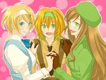  3girls axis_powers_hetalia belgium_(hetalia) blonde_hair brown_hair headband hungary_(hetalia) long_hair multiple_girls short_hair ukraine_(hetalia) 