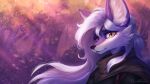 anthro blue_body blue_fur canid canine dankitsune dark_clothing female fox fur hair long_hair mammal solo sparrow(bbv) sparrow_(bbv) white_hair