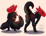  absurd_res andromorph anthro athletic athletic_anthro belly black_body bodily_fluids butt claws crouching digital_media_(artwork) feet flat_chested front_view genital_fluids genitals hands_behind_back hands_on_legs hi_res intersex lizard_(rain_world) looking_at_viewer looking_back model_sheet nude presenting presenting_hindquarters presenting_pussy pussy rain_world red_body red_lizard_(rain_world) red_scales reptile scales scalie shaded simple_background smile smolreapy smug smug_expression smug_face solo spread_legs spreading standing sweat sweatdrop sweaty_body sweaty_butt sweaty_legs sweaty_thighs tail thick_thighs videocult 