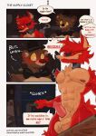 animal_genitalia anthro balls bear blush bodily_fluids bow_tie brown_body brown_fur canid canine closet closing_door clothing comic duo ear_piercing ear_ring eye_patch eyewear five_nights_at_freddy&#039;s fox foxy_(fnaf) freddy_(fnaf) front_view fur genitals grin hat headgear headwear hook hook_hand inside male male/male mammal muscular muscular_anthro muscular_male nick7005 nude piercing red_body red_fur ring_piercing scottgames sheath smile standing sweat top_hat yellow_eyes