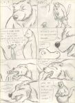 almost_fully_inside anthro bear bigbadbear comic dialogue dragon duo eep english_text graphite_(artwork) head_first hi_res hide_and_seek holding_belly male male/male mammal mythological_creature mythological_scalie mythology oral_vore partially_inside scalie sharp_teeth speech_bubble tail teeth text traditional_media_(artwork) vore willing_pred willing_prey