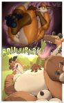absurd_res anikifaux animal_genitalia anthro balls belly_rub bodily_fluids burping_up_glasses canid canine comic death digestion dragon duo fatal_vore fox genital_fluids genitals hi_res horn inside_stomach internal kipfox licking licking_lips lying male male/male malfaren mammal mythological_creature mythological_scalie mythology on_back oral_vore precum saliva scalie sheath tongue tongue_out vore