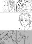  1girl comic flower greyscale hair_flower hair_ornament kakine_teitoku monochrome short_hair to_aru_majutsu_no_index translated uiharu_kazari yu_(kito) 