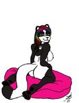  bear female hair mammal multi-colored_hair panda prisma prisma_lin prismalin rainbow_hair solo uzukitty18 