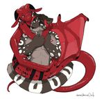  anthro cuddling dragon duo fangs feline female fur leopard male mammal necrodrone necrodrone_(character) plain_background red_dragon scalie snow_leopard tail wings yurikokinai 